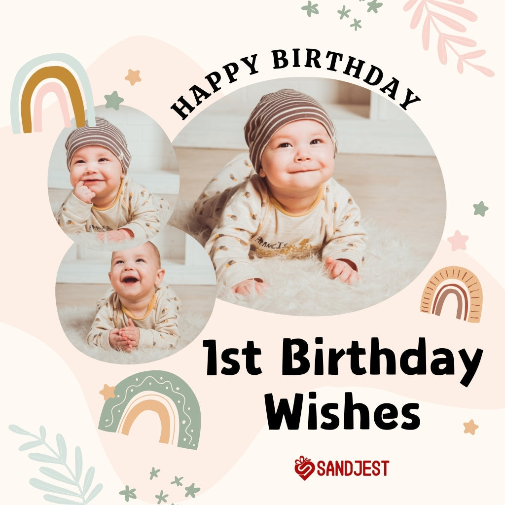 150+ Heartfelt 1st Birthday Wishes for a Joyous Celebration | Sandjest Gifts, image size:1024x1024