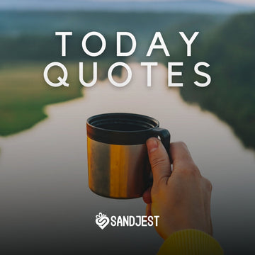 A person starts their day with positivity inspiring today's quote and a cup of coffee.