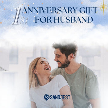 An enchanting display of 1st anniversary gifts for husbands, showcasing a diverse range from personalized keepsakes to experiential delights