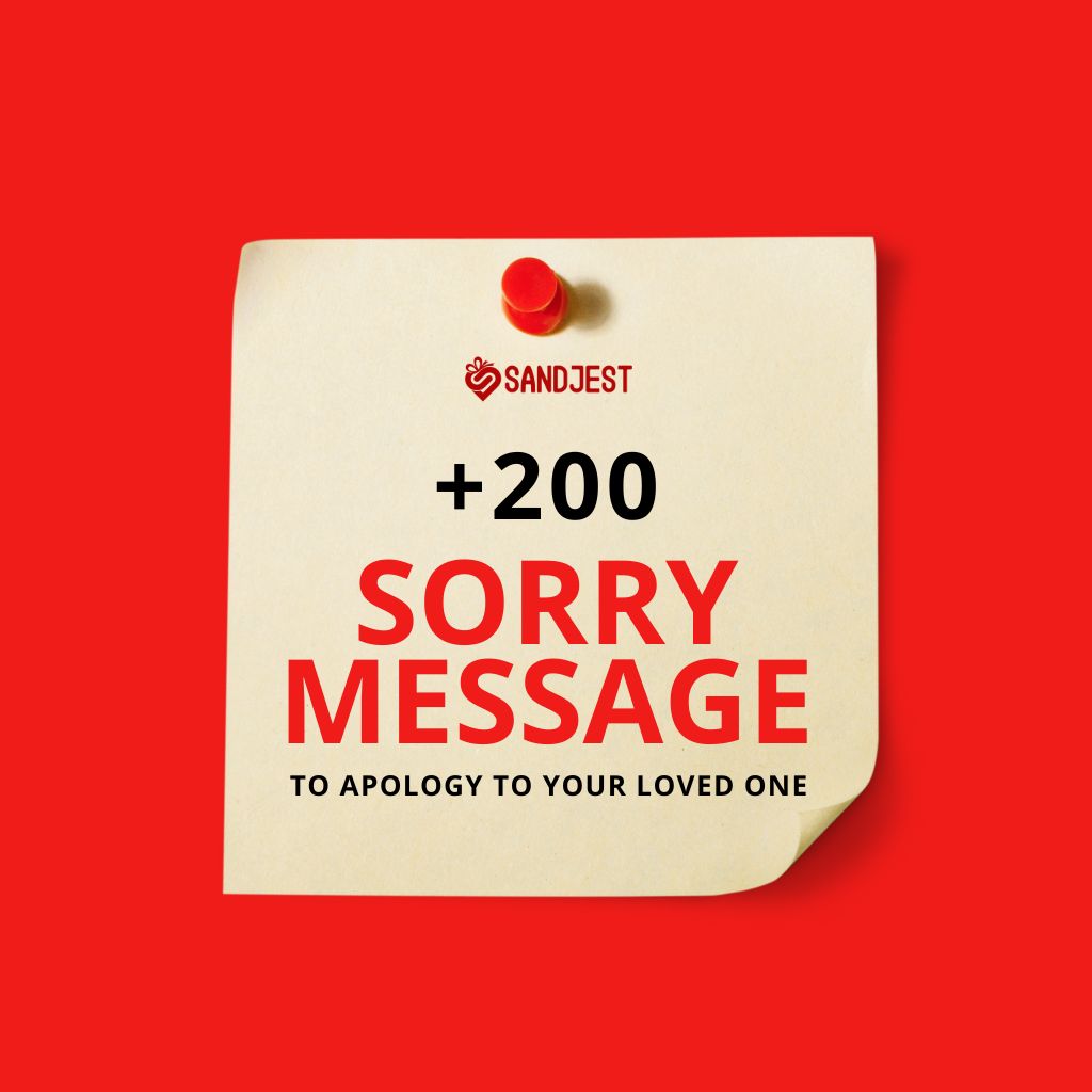 A pinned note featuring '+200 Sorry Message' for expressing apologies to a loved one.