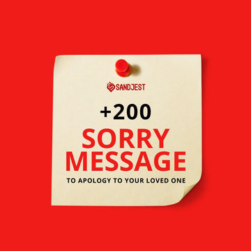 A pinned note featuring '+200 Sorry Message' for expressing apologies to a loved one.