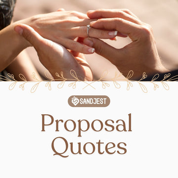 Proposal quotes on a simple design that help create a memorable moment with emotion. 