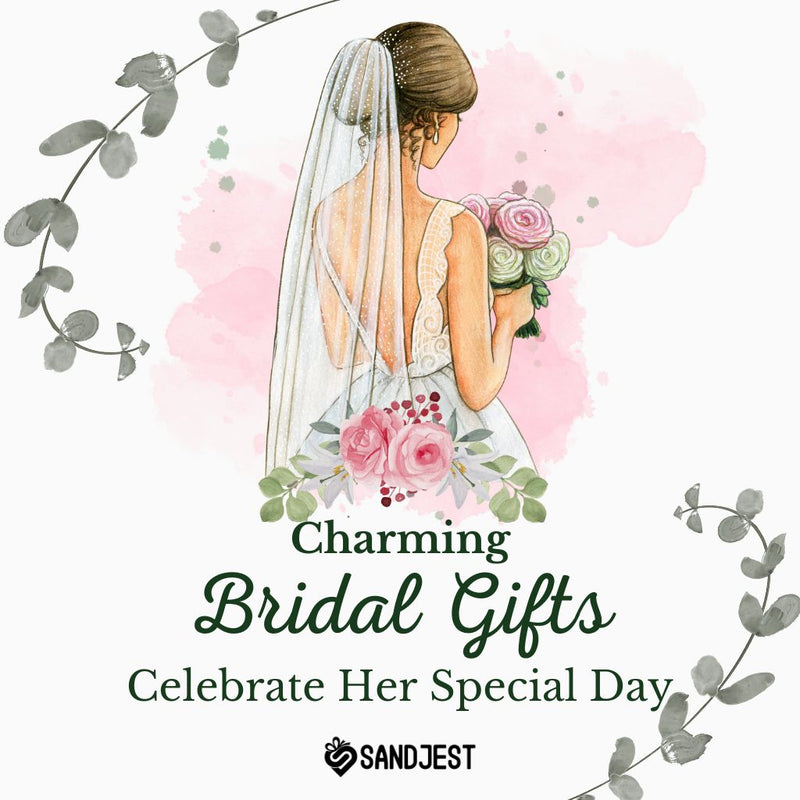 Beautiful bride holding a bouquet, representing ideal bride gifts for her special day.