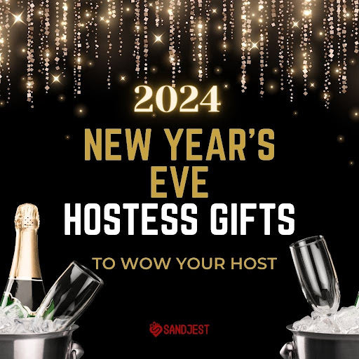 Collection of unique New Year's Eve hostess gifts, featuring a diverse range of thoughtful items perfect for showing appreciation to your host on New Year's Eve.