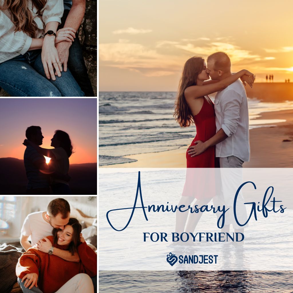 Collage showcasing 32+ Perfect Anniversary Gifts for Boyfriend, featuring a variety of unique and thoughtful presents to celebrate your special day. 