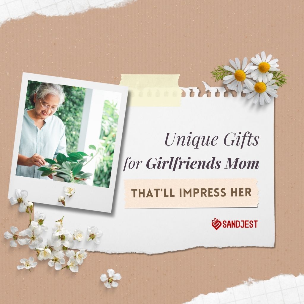 A beautifully crafted image featuring a selection of unique gifts for girlfriends' moms