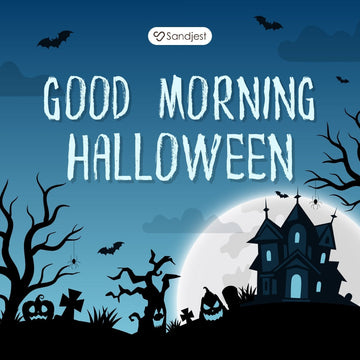 Start bright with good morning Halloween vibes, pumpkins glowing and coffee brewing.