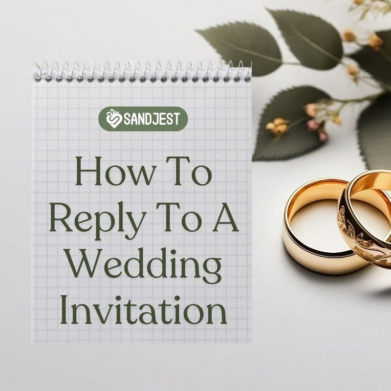 Sending a clear answer on how to reply to a wedding invitation with this article with a simple card invite design. 