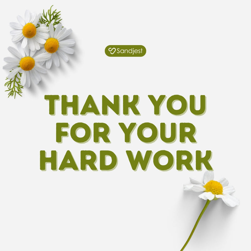 Meaningful thank you for your hard work messages that celebrate dedication and effort.