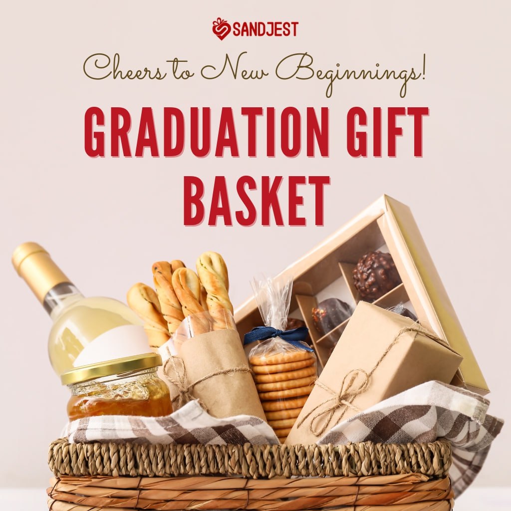An exquisitely designed Graduation Gift Basket – the perfect congratulatory gesture for the recent graduate