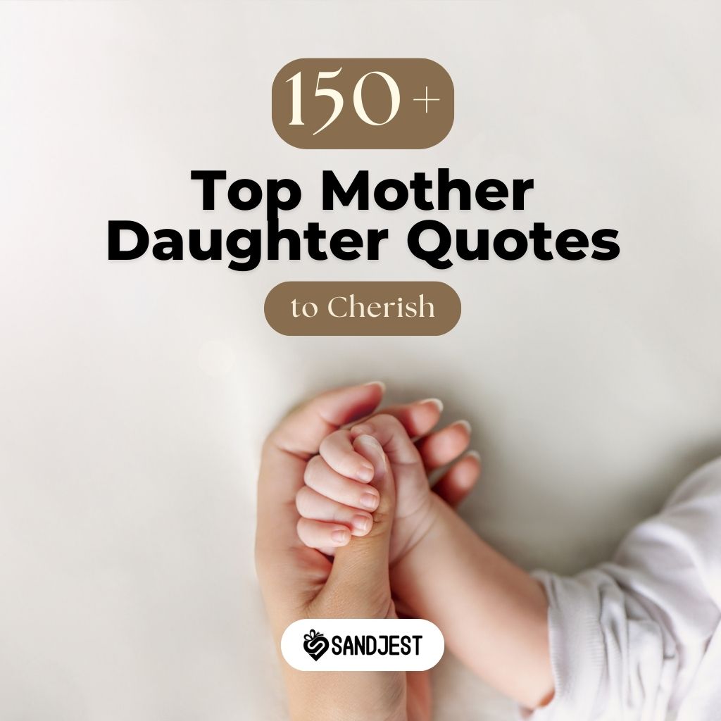 A photo of a mother and daughter quotes with modern design.
