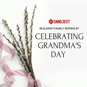 Family gathering around a table with a cake to celebrate Grandma's Day, strengthening family bonds