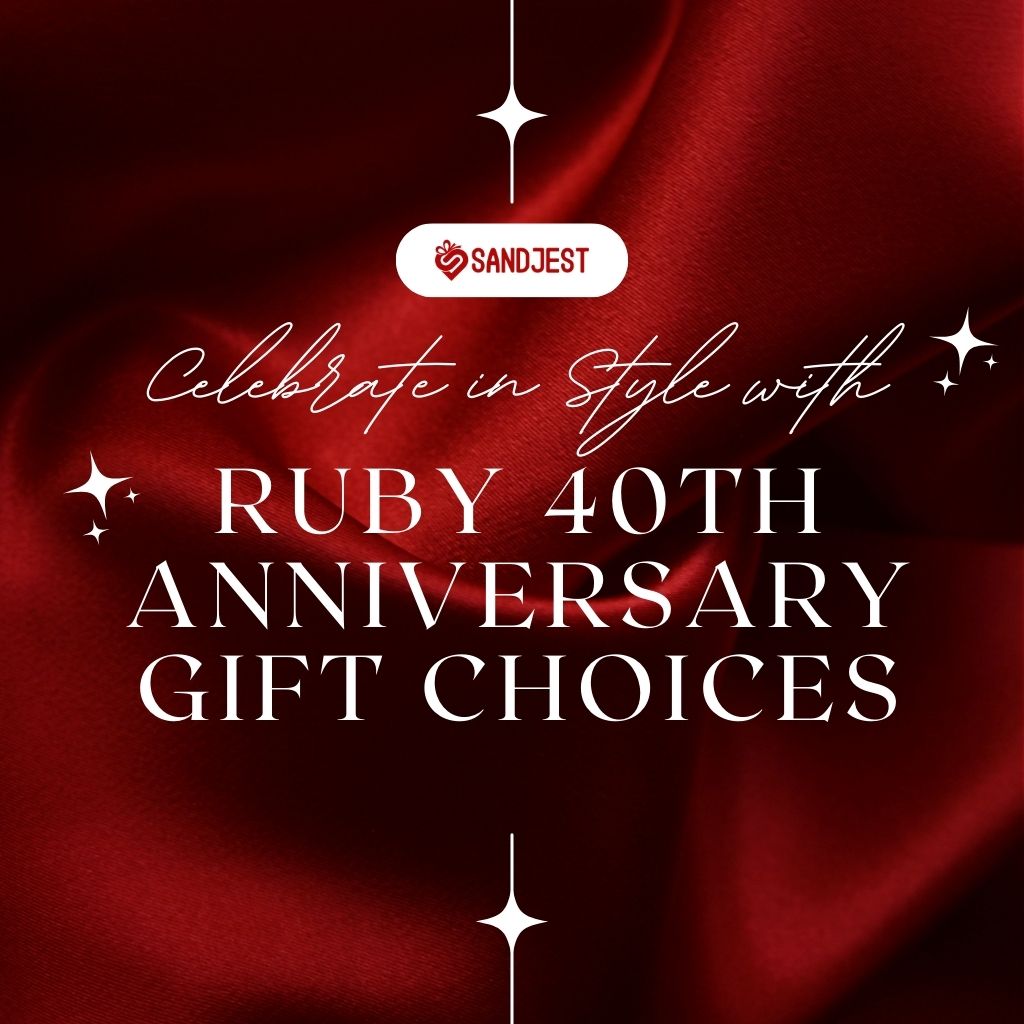 Ruby 40th Anniversary Gifts displayed elegantly, symbolizing enduring love.