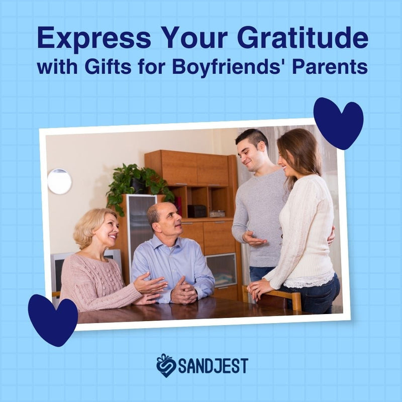 A beautifully arranged gift basket brimming with gourmet treats, perfect for impressing any boyfriend's parents.