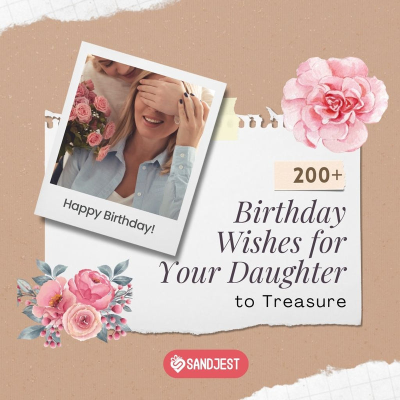 A vibrant collage of birthday decorations and smiling faces with 200+ Birthday Wishes for Your Daughter to Treasure