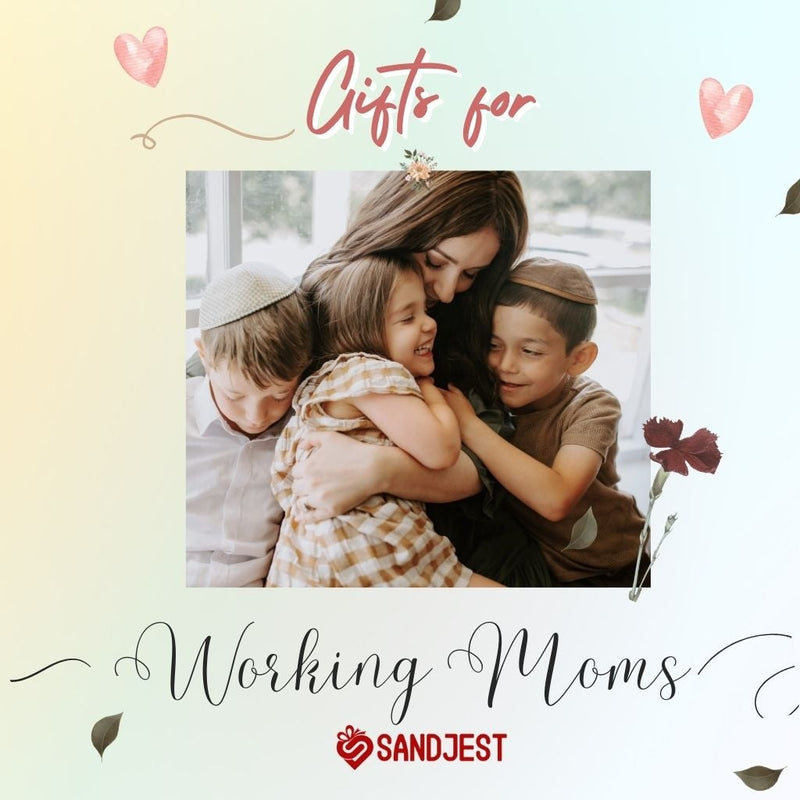 A diverse selection of gifts for working moms that acknowledge their incredible journey and dedication.