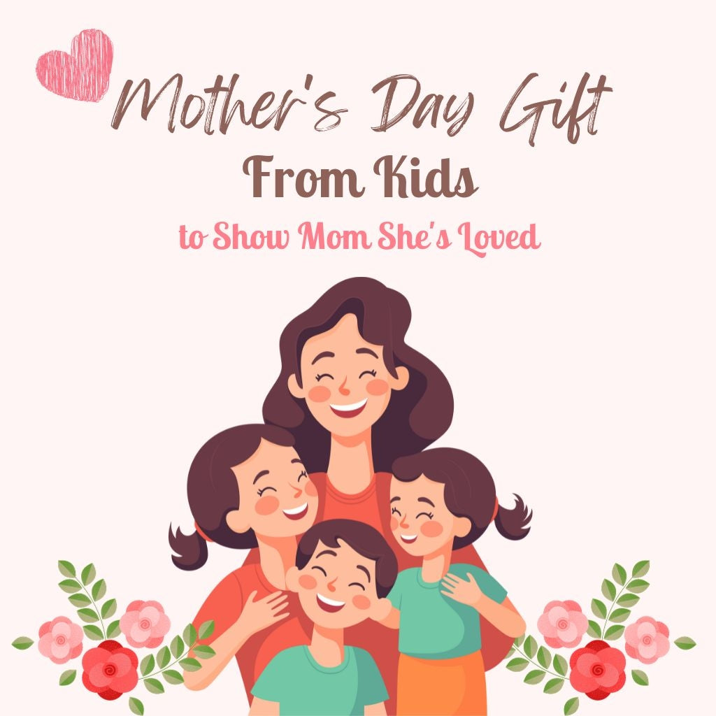 A collage of heartfelt Mother's Day gift ideas for kids to make or give.