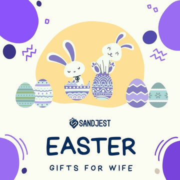 Easter basket filled with colorful eggs, spring flowers, and thoughtful gifts, symbolizing Easter Gifts for Wife.