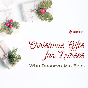 A festive holiday gift basket overflowing with thoughtful presents for deserving nurses during Christmas
