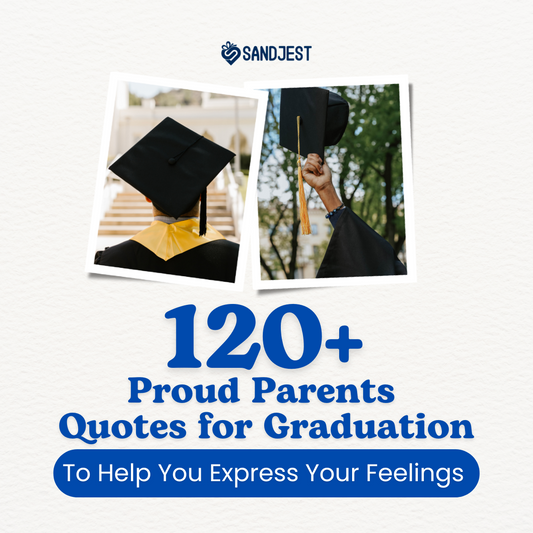 Promotional image featuring a collection of over 120 heartfelt proud parents quotes for graduation.