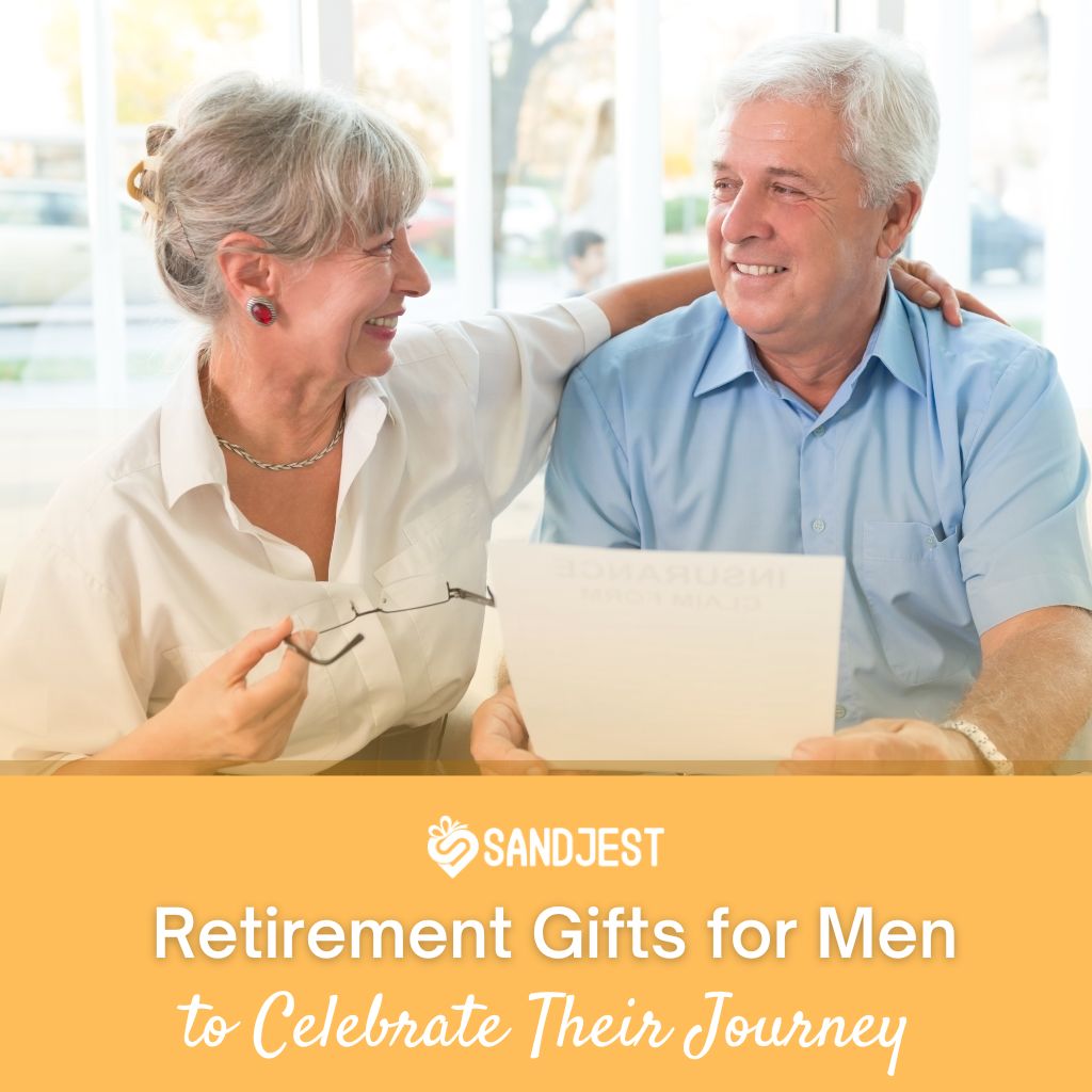 A collection of unique retirement gifts for men, celebrating their journey and achievements.