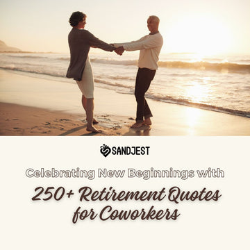 A couple holding hands on the beach at sunset, symbolizing new chapters post-retirement.