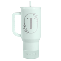 Personalized Monogrammed Tumbler with Handle 40oz, Tumblers Insulated Coffee Travel Cup, Custom Initial Gift for Women Girls Friends, Monogram Gift for Christmas Birthday Mothers Day