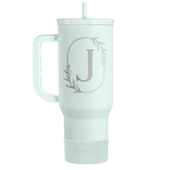 Personalized Monogrammed Tumbler with Handle 40oz, Tumblers Insulated Coffee Travel Cup, Custom Initial Gift for Women Girls Friends, Monogram Gift for Christmas Birthday Mothers Day
