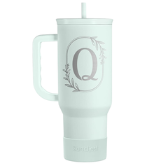 Personalized Monogrammed Tumbler with Handle 40oz, Tumblers Insulated Coffee Travel Cup, Custom Initial Gift for Women Girls Friends, Monogram Gift for Christmas Birthday Mothers Day