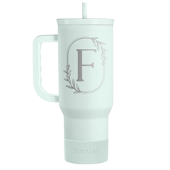 Personalized Monogrammed Tumbler with Handle 40oz, Tumblers Insulated Coffee Travel Cup, Custom Initial Gift for Women Girls Friends, Monogram Gift for Christmas Birthday Mothers Day