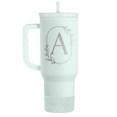 Personalized Monogrammed Tumbler with Handle 40oz, Tumblers Insulated Coffee Travel Cup, Custom Initial Gift for Women Girls Friends, Monogram Gift for Christmas Birthday Mothers Day