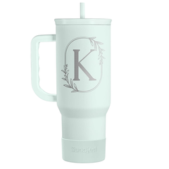Personalized Monogrammed Tumbler with Handle 40oz, Tumblers Insulated Coffee Travel Cup, Custom Initial Gift for Women Girls Friends, Monogram Gift for Christmas Birthday Mothers Day