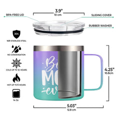 SANDJEST Mom Mug with Handle 14oz Tumbler Mom Gifts