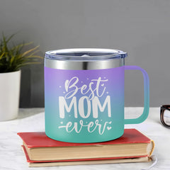 SANDJEST Mom Mug with Handle 14oz Tumbler Mom Gifts