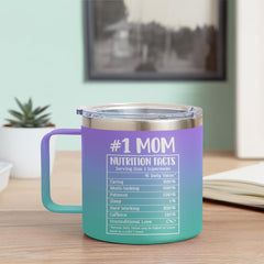 SANDJEST Mom Mug with Handle 14oz Tumbler Mom Gifts