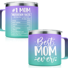 SANDJEST Mom Mug with Handle 14oz Tumbler Mom Gifts