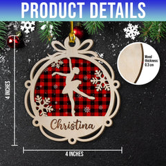 Personalized Ballet Layered Wood Ornament Custom Name