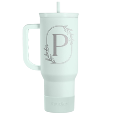 Personalized Monogrammed Tumbler with Handle 40oz, Tumblers Insulated Coffee Travel Cup, Custom Initial Gift for Women Girls Friends, Monogram Gift for Christmas Birthday Mothers Day