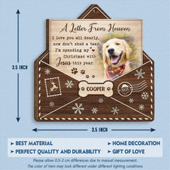 A Heaven Letter Memorial Dog Personalized Ornament