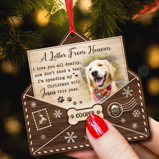A Heaven Letter Memorial Dog Personalized Ornament