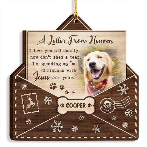 A Heaven Letter Memorial Dog Personalized Ornament