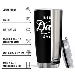 Best Dad Ever Tumbler Gifts For Dad On Father's Day Christmas Birthday
