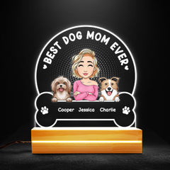 Best Dog Mom Ever Personalized Led Night Light