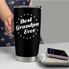 Best Grandpa Ever Tumbler Gift For Grandpa On Father's Day Birthday