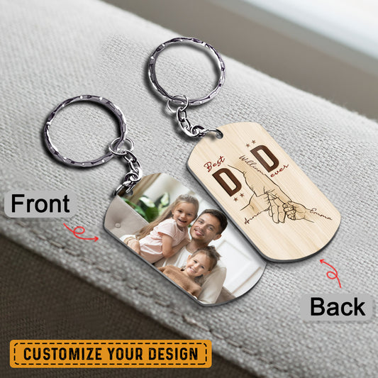 Custom Photo Gift For Dad Personalized Keychain