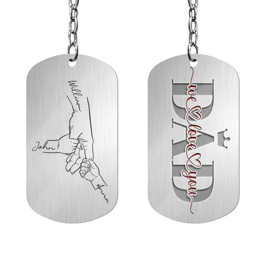 Dad We Love You Personalized Keychain For Father