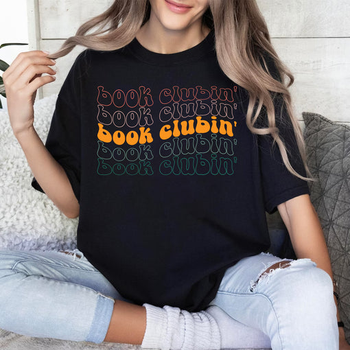 Sandjest Book Lover T-Shirt Book Clubin Gift for Women Girl Friends Bookworm