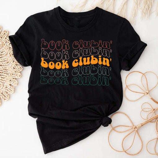 Sandjest Book Lover T-Shirt Book Clubin Gift for Women Girl Friends Bookworm