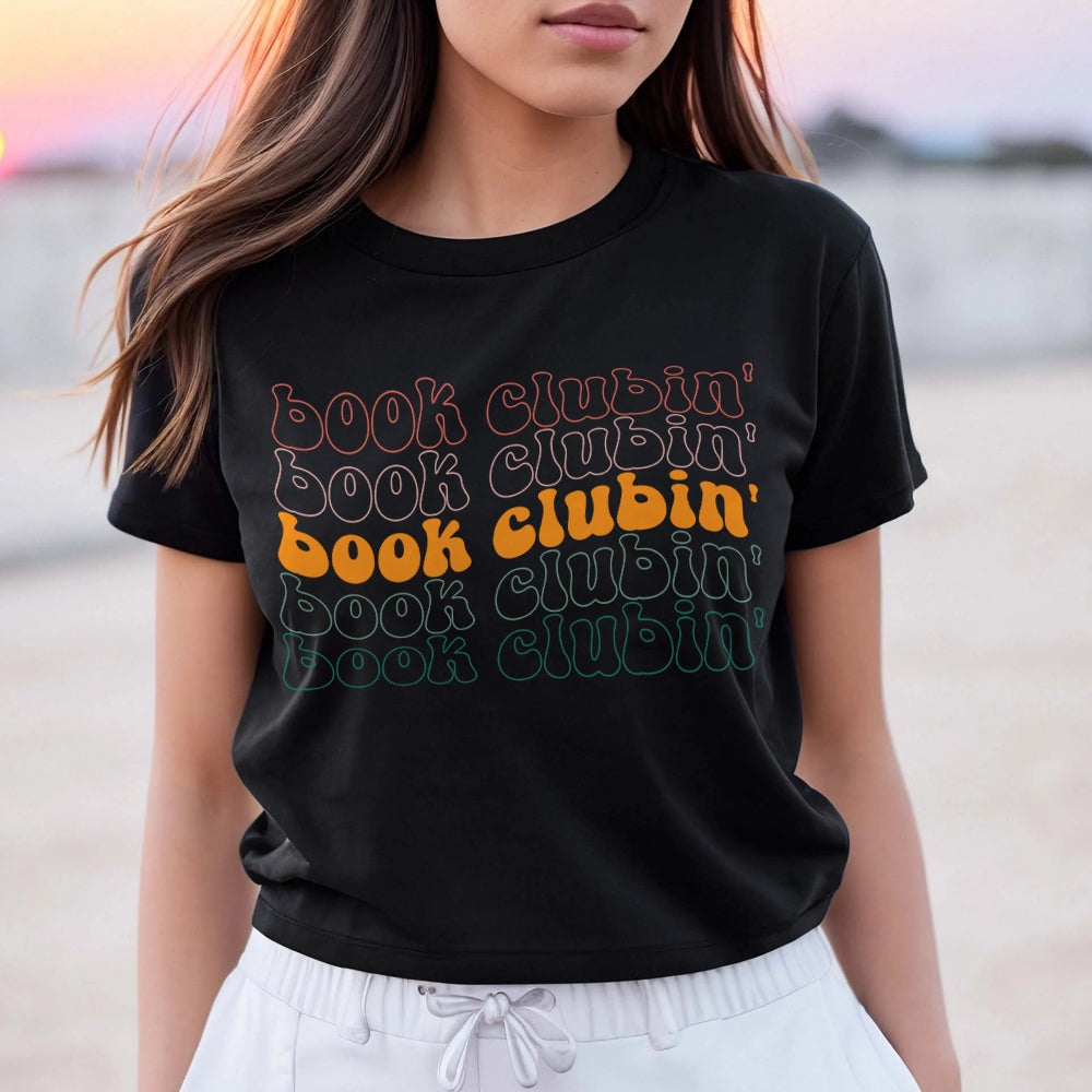 Sandjest Book Lover T-Shirt Book Clubin Gift for Women Girl Friends Bookworm