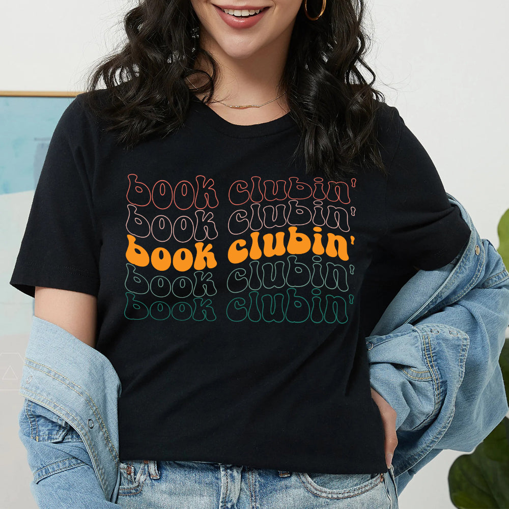Sandjest Book Lover T-Shirt Book Clubin Gift for Women Girl Friends Bookworm